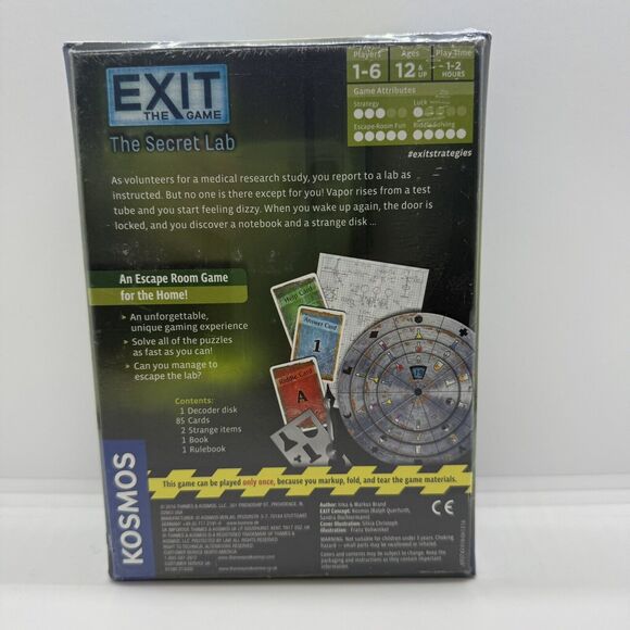 Exit: The Secret Lab Card Game Fun Christmas Gift for Escape Room Fans NEW - Picture 2 of 3
